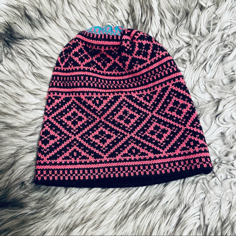 Vintage 80’s HERMAN'S World of Sporting Goods Wool Beanie Winter Ski Hat EUC